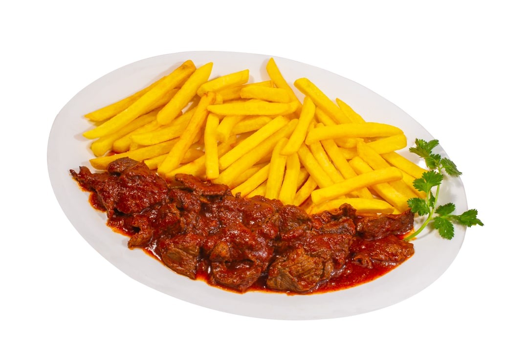 Spezzatino con Papas Fritas