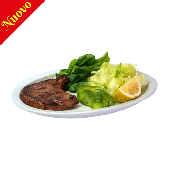 Chuleta con Ensalada Verde